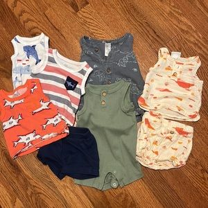 Bundle of newborn boys clothes